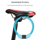 Bicycle Locks 4 Digit Password MTB Road Bike Security Cable Lock (Blue) Newly