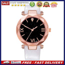 Casual Women Roman Numerals Starry Sky Dial Dress Wristwatch Fashion PU Leather