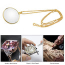 Magnifying Glass 5X Magnifier Optical Lens Portable Necklace Jewelry Loupe Gifts
