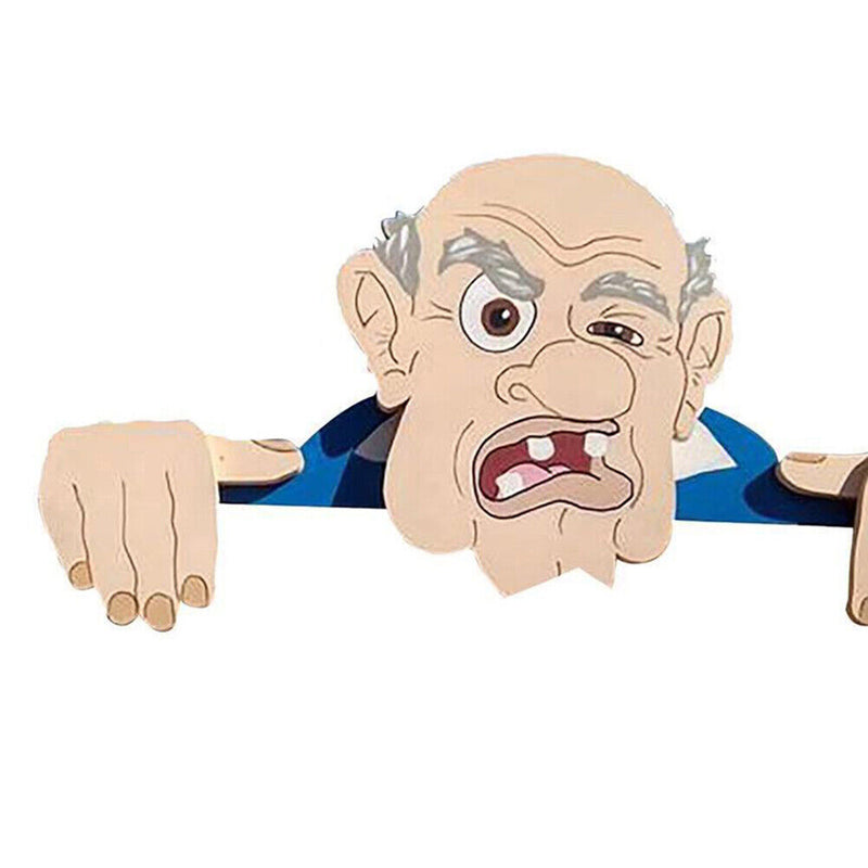 Garden Illustration Fence Decoration Wood Nozy Old Man/Lady Courtyard Art Decor
