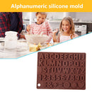 DIY Silicone Chocolate Mold Letters Number Chocolate Non-stick Baking Mold