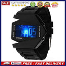 Unisex LED Waterproof Aircraft Sport Digital Display Wristwatch Watch Black