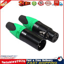 1 Pair XLR 3Pin Male Female DIY Audio Cable Connectors Solder Plug (Green) Newly