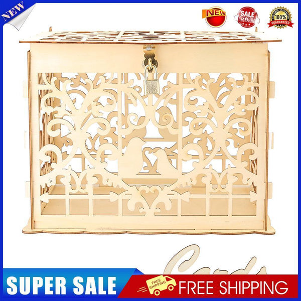 DIY Wooden Wedding Card Box Business Card Boxes Party Favor Decor (JM01369)