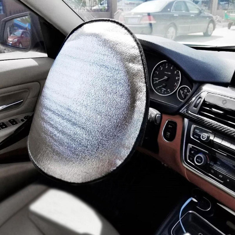 Car Steering Wheel Sunshades Sun Shade Cover Block Heat Sunscreen Insulation`
