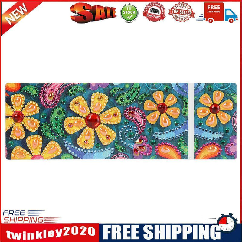 DIY Flower Special Shaped Diamond Painting 2 Grids Pencil Case Storage Box