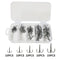 50pcs High Carbon Steel Barbed 3-Claw Fishing Hooks Set Lure Triple Fishhoo