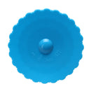 Sunflower Dustproof Reusable Silicone Cup Lid Insulation Cup Cover (Blue) Newly