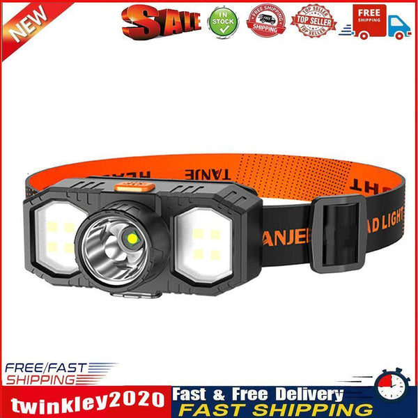 Waterproof LED Headlight USB Rechargeable XPE COB Fishing Headlamp Torch Newly