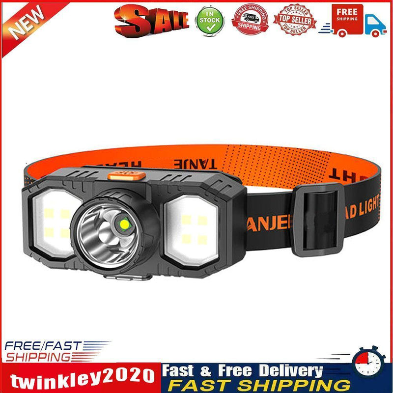 Waterproof LED Headlight USB Rechargeable XPE COB Fishing Headlamp Torch Newly