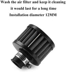 12mm Car Motorcycle Cold Air Intake Filter Turbo Vent Crankcase Breather