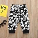 2pcs/set Baby Boys O-neck Halloween Cute Print Short Sleeve Tops+Pants Suits