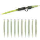 Rubber Tip Tube Anti Wrap Sleeve Connect with Fish Hook Dark Green (40pcs) Newly