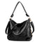 Women Bag Soft PU Leather Messenger Totes Handbags Shoulder Bags(Black)