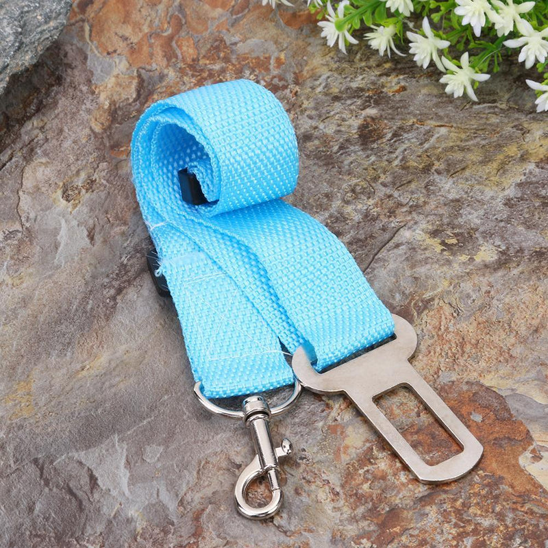 Car Pet Dog Seat Belt Safety Seatbelt Dog Harness Lead Clip (Sky Blue) Newly
