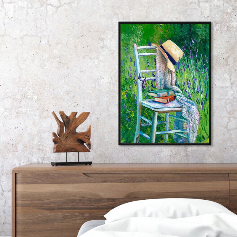 DIY Paint By Number Kit Chairs on The Grass Abstract Acrylic Paint Craft Gifts