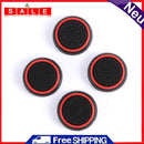 4pcs Silicone Joystick Analog Thumbstick Grip Cover for PS4 (Black + Red)