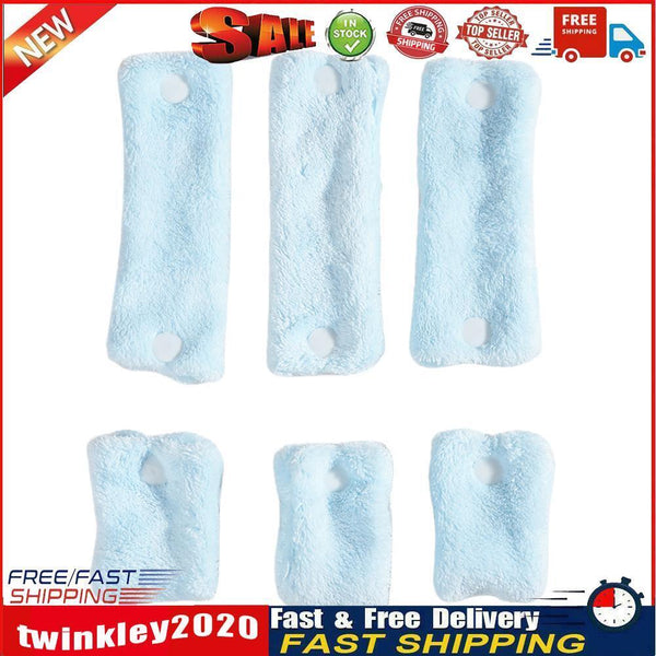 6pcs DIY Hair Curlers Flexible Silk Roller Styling Set without Heat (Blue) Newly