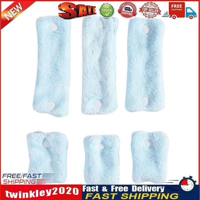 6pcs DIY Hair Curlers Flexible Silk Roller Styling Set without Heat (Blue) Newly