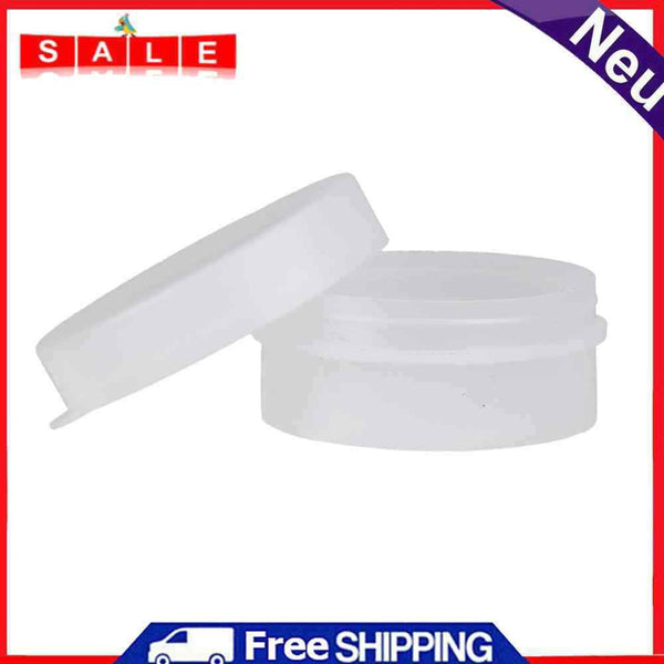 50pcs Plastic Cosmetic Sample Container 5 Grams Jars Pot Small Blank White