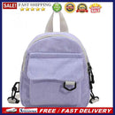 Women Solid Color Corduroy Shoulder Bag Autumn Winter Small Zipper Handbags