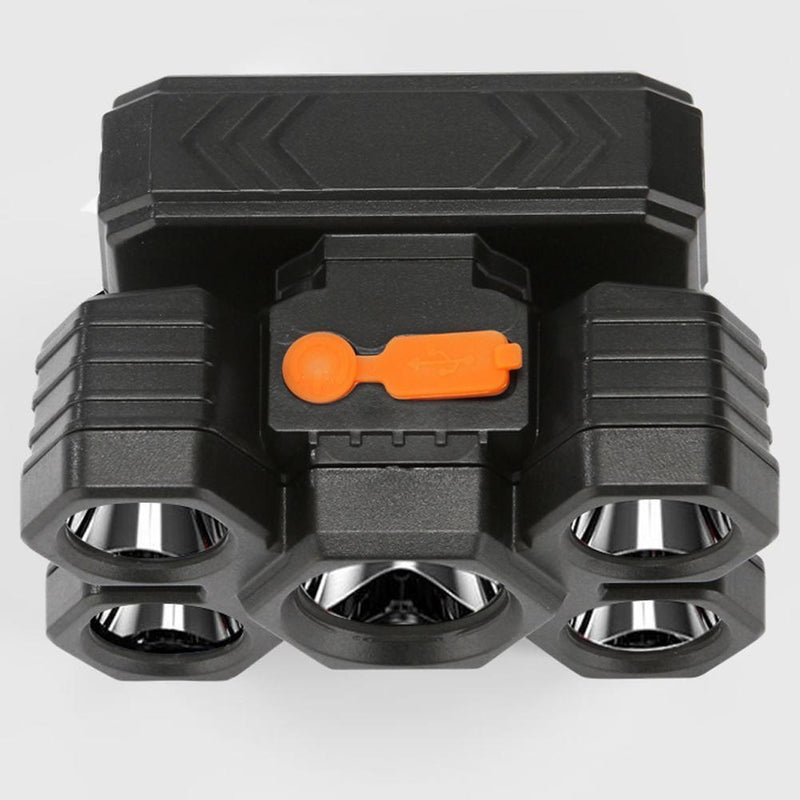 5 LED Headlamp Work Light Waterproof Headlights for Riding Running Camping