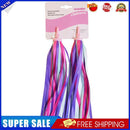 2x Bicycle Handlebar Tassel Streamers Kid Scooter Bike Ribbon (Pink Purple)