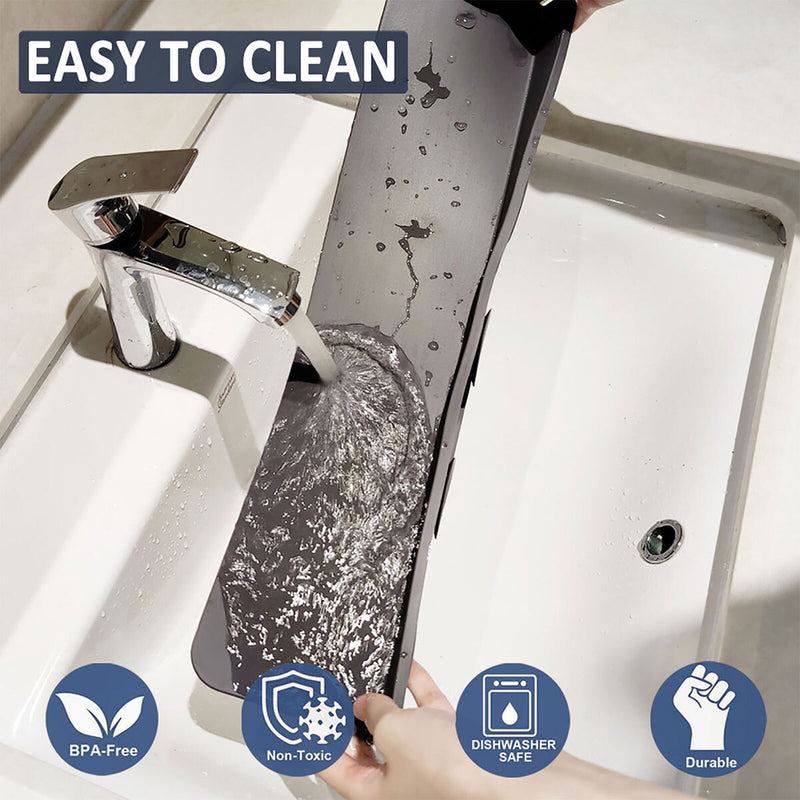 Kitchen Silicone Faucet Absorbent Mat Sink Water Splash & Strong Suction