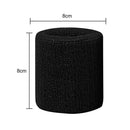 Wrist Sweatband Strap Running Safety Wrist Support for Fitness (Black) Newly