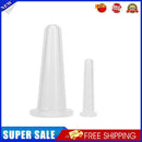 2pcs Silicone Cupping Suction Can Vacuum Face Leg Arm Massage Cup (White)