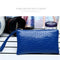 Retro Crocodile Leather Women Clutch Bag Zipper Purse Handbag (Dark Blue)