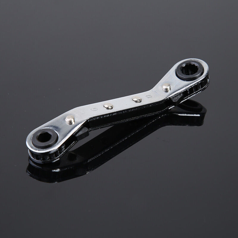 Quick Release Double End Ratchet Wrench Curved Metric Multi Spanner (6x8mm)