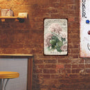 Flower Sheet Metal Drawing Metal Painting Tin Wall Home Poster Bedroom Sign