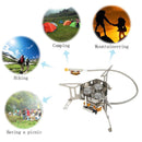 Outdoor Three-head Camping Picnic Stove Portable Split Windproof Burner Stove~