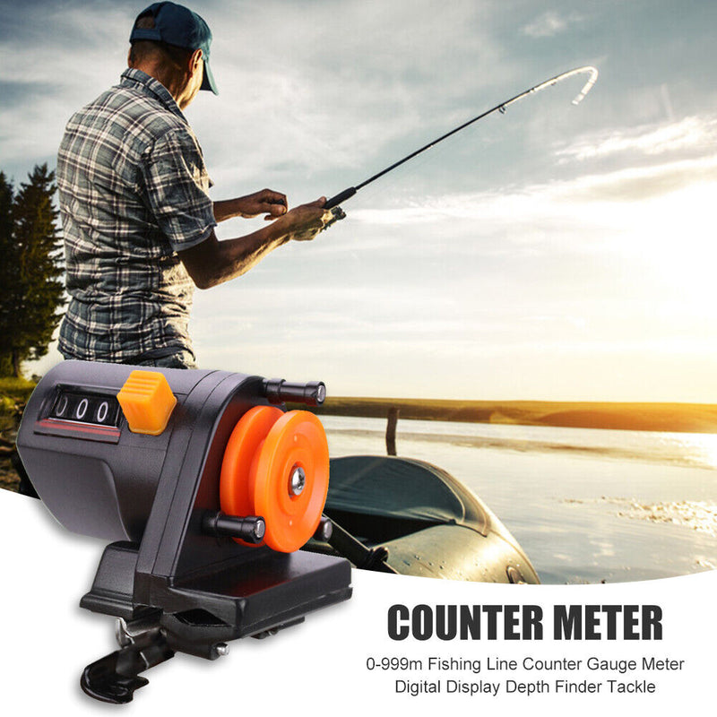 0-999m Fishing Line Counter Portable Fishing Line Depth Finder Fishing Tackle