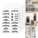 132Pcs/6 Sheets Kitchen Pantry Labels Transparent Waterproof HOT I4V9