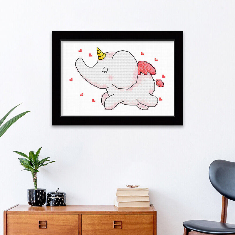 11CT Stamped Kit Handmade Cartoon Animal Cross Stitch DIY Bedroom Art Needlework