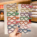 Cute Geometric Colourful Frosted Side Hair Clip Hairpins 3pcs Set BB Clips