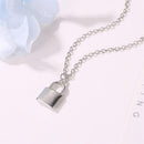 Metal Lock Pendant Necklace Fashion Clavicle Chain Statement for Unisex Jewel