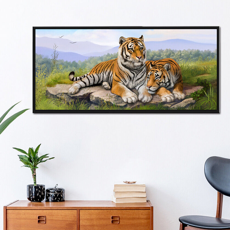 5D DIY Diamond Painting Full Round Drill Tigers Picture of Rhinestone