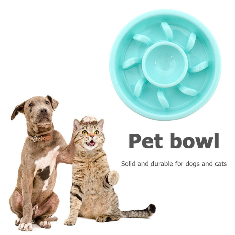 Dog Feeding Bowls Slow Eating Feeder Dish Plastic Pet Anti Choking Food Pla