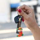 5x Xmas Snowman DIY Full Special Shape Drill Diamond Painting Keychain Kit