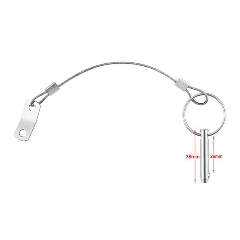 Yacht Quick Release Ring Loss Prevention Safety Tether Wire Lanyard Cable