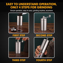 Hand Cranking Coffee Milling Manual Coffee Bean Grinder Mill Kitchen Cafe Tools