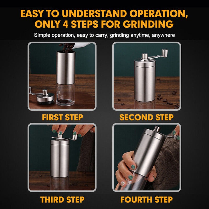 Hand Cranking Coffee Milling Manual Coffee Bean Grinder Mill Kitchen Cafe Tools