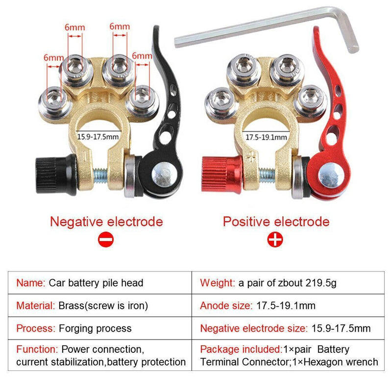 Disconnect Battery Main Cable Post Connectors Clamps Battery Terminals