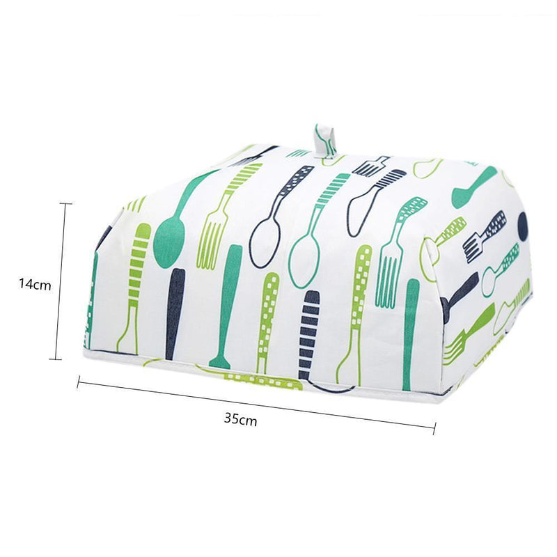 Kitchen Insulation Aluminum Foil Food Cover Folded Anti Mosquito Cover (L)