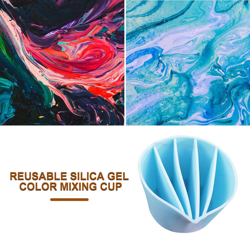 Split Color Mixing Cups for Paints Tools Acrylic Painting Pouring Multi Cha