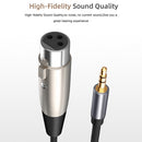 3.5mm Jack to XLR Cable 1.5m Male to Female Audio Cable for Mixer Microphon