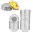 100pcs/Set Disposable Aluminum Foil Tart Pan Mini Pot Bake Pie Tart Tin P3O7